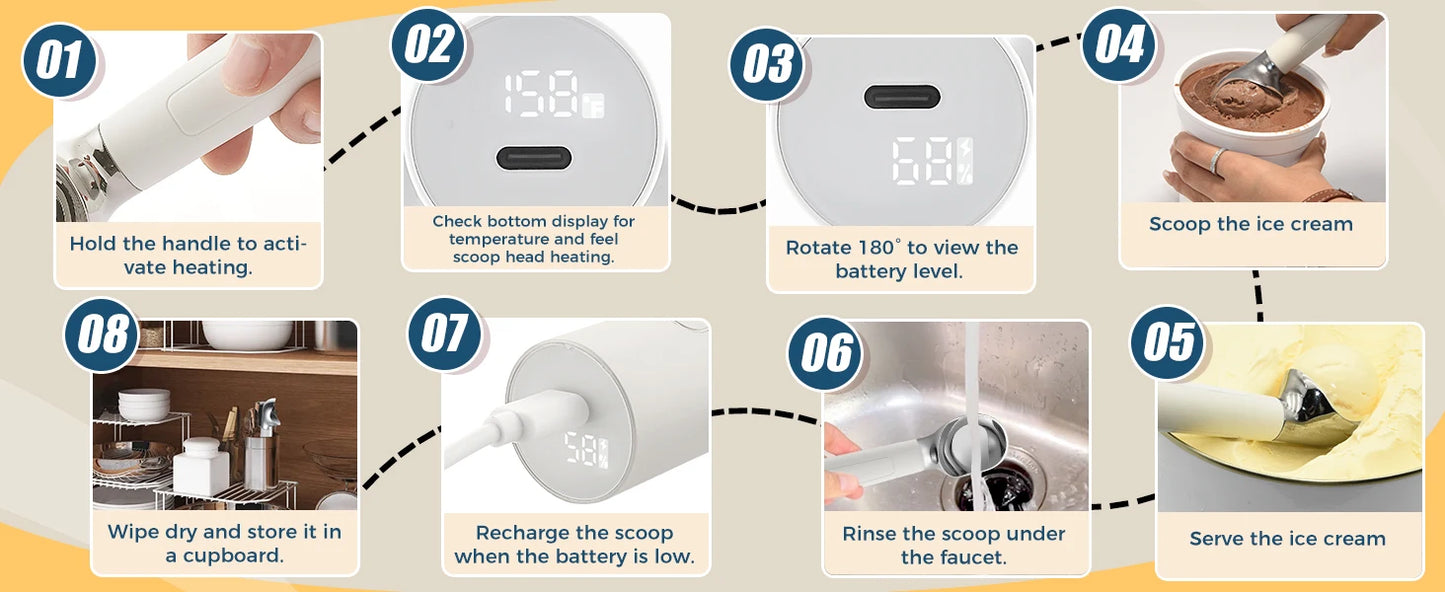 Kitchly Heated Ice Cream Scoop